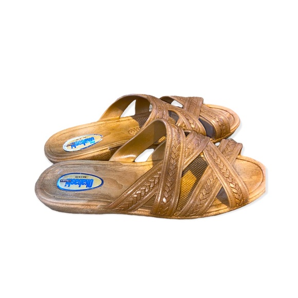 Vintage Okabashi Classic Women Tan Slide Sandals - Picture 10 of 12